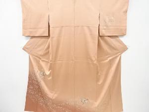 リサイクル　巻物に菊萩模様刺繍訪問着